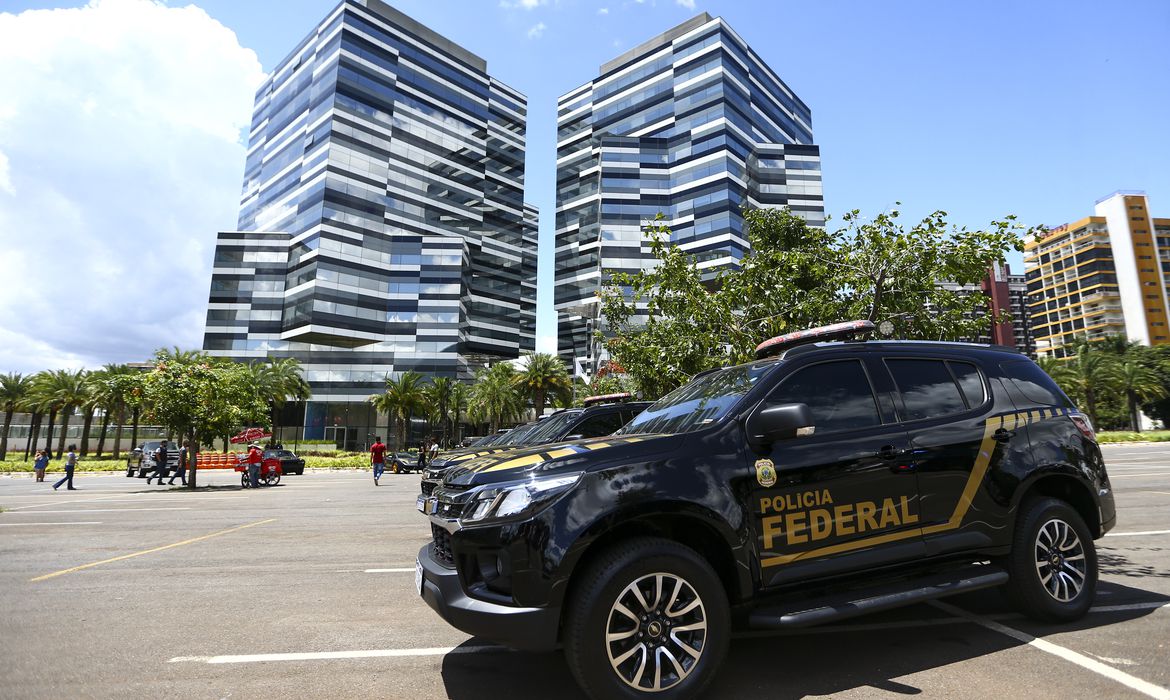 Cerimônia de inauguração da nova sede da Polícia Federal, em Brasília.